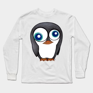 Confused Penguin - A Little Messed Up Bird Long Sleeve T-Shirt